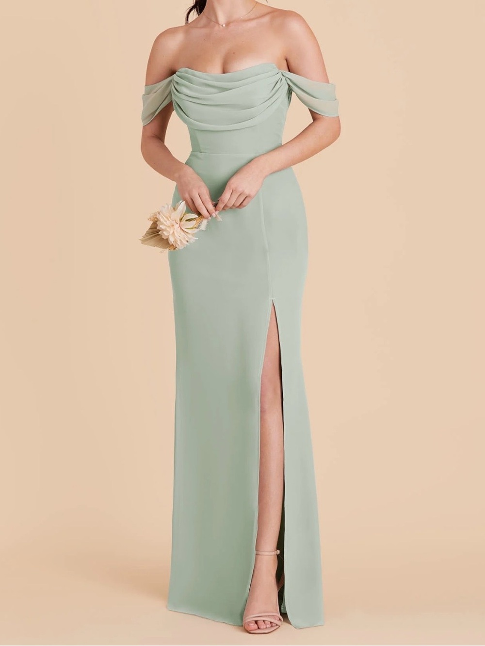 Birdy Grey Bridesmaid Dress Bundle (2) - Size Small - Sage Green Chiffon